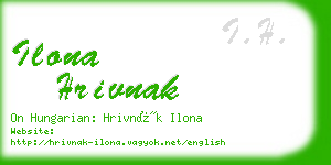 ilona hrivnak business card